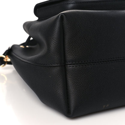 Louis Vuitton Calfskin Lockme Bucket MM Black 7 of 10