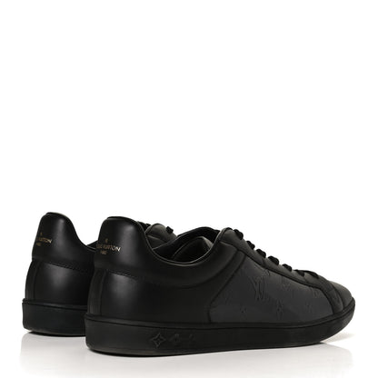 Louis Vuitton PVC Calfskin Monogram Mens Sneakers 9.5 Black 4 of 11