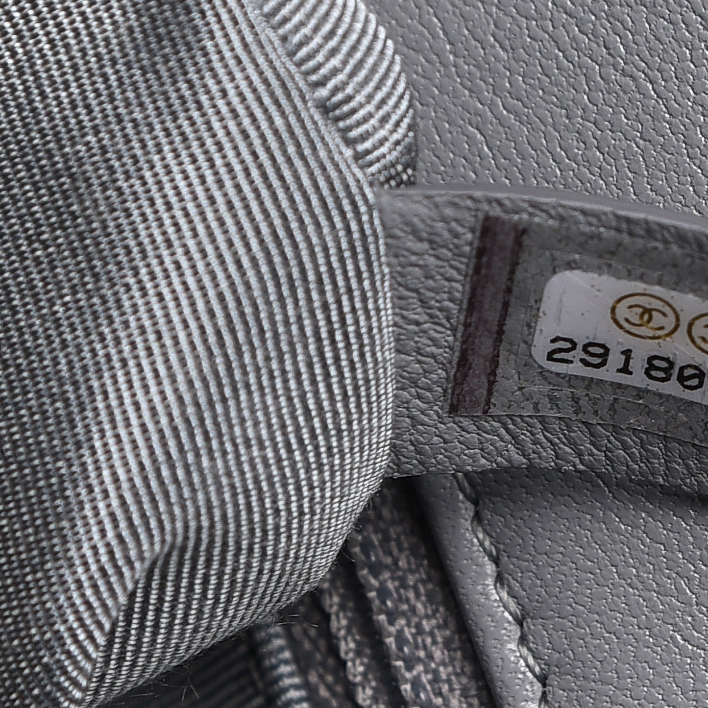 Lambskin Quilted Large 19 Flap Grey