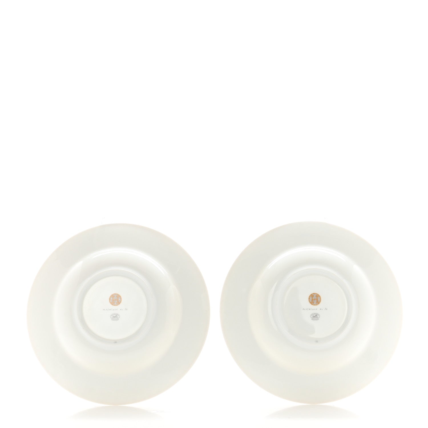 Hermes Porcelain Mosaique Au 24 Platine Soup Plate Set of 2 3 of 8