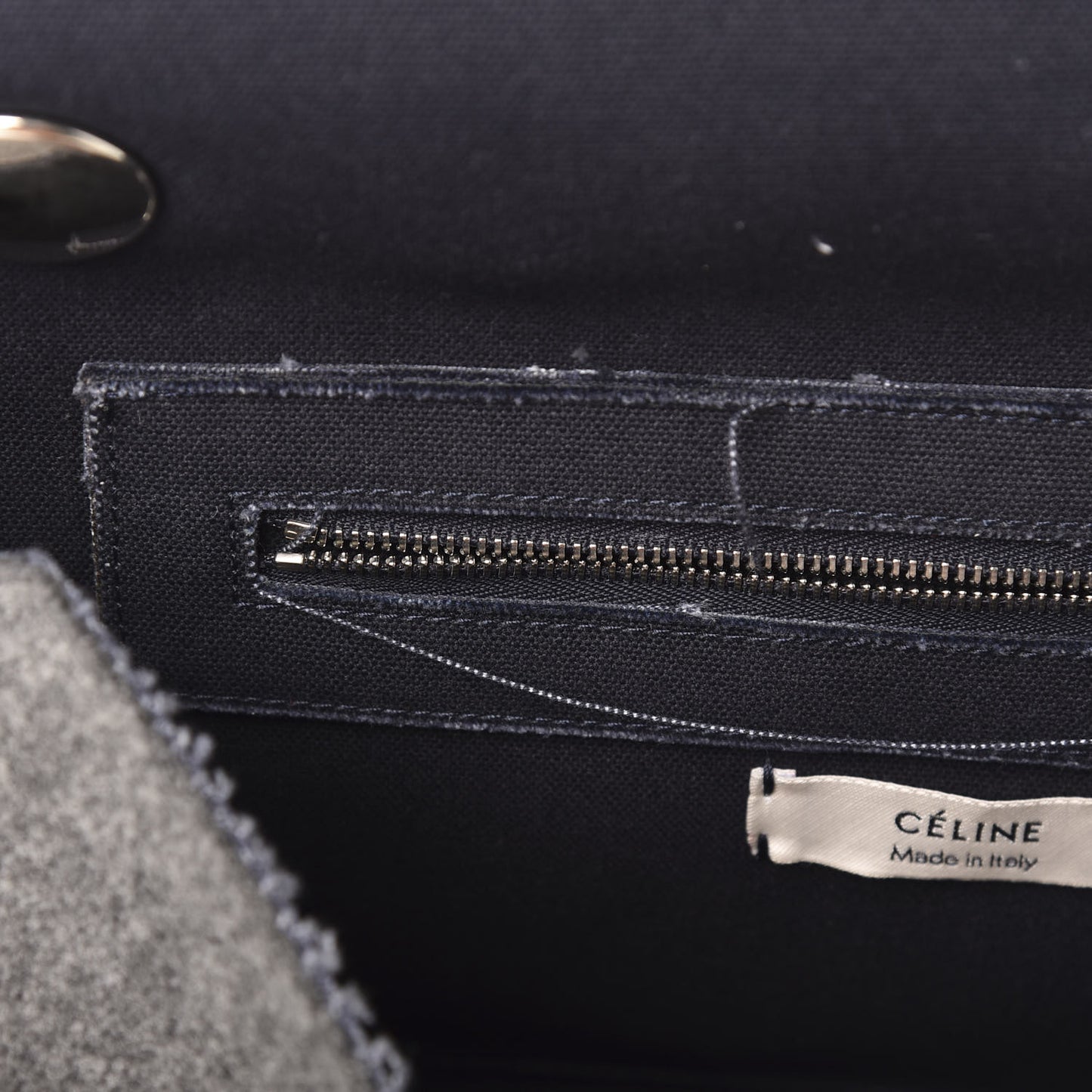 Wool Felt Flap Bag Grey
