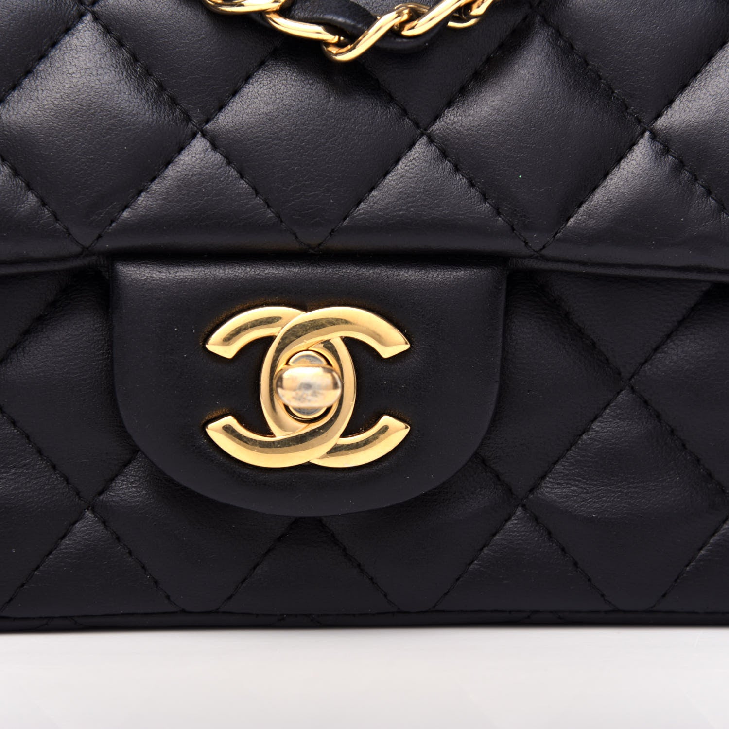Chanel Lambskin Quilted Mini Rectangular Flap Black 10 of 10
