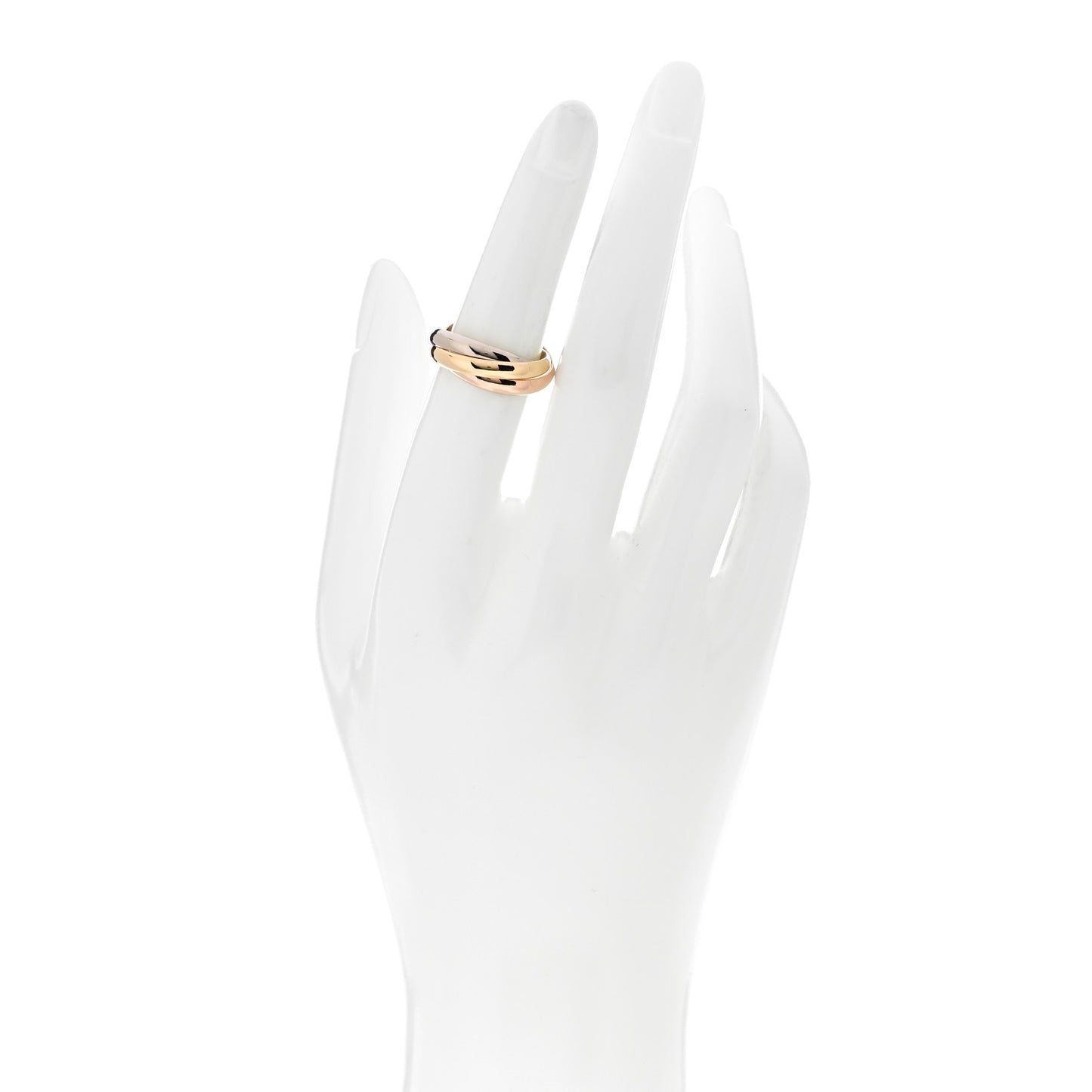 18K Pink Yellow White Gold Classic Trinity Ring 52 6