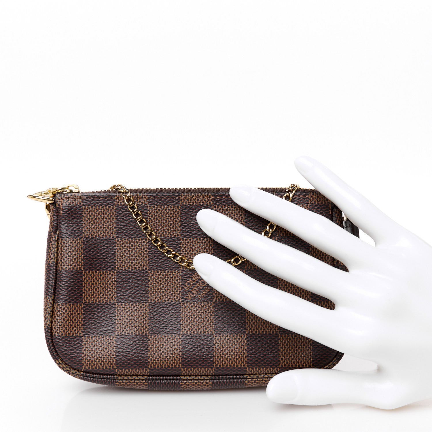 Louis Vuitton Damier Ebene Mini Pochette Accessories 2 of 9