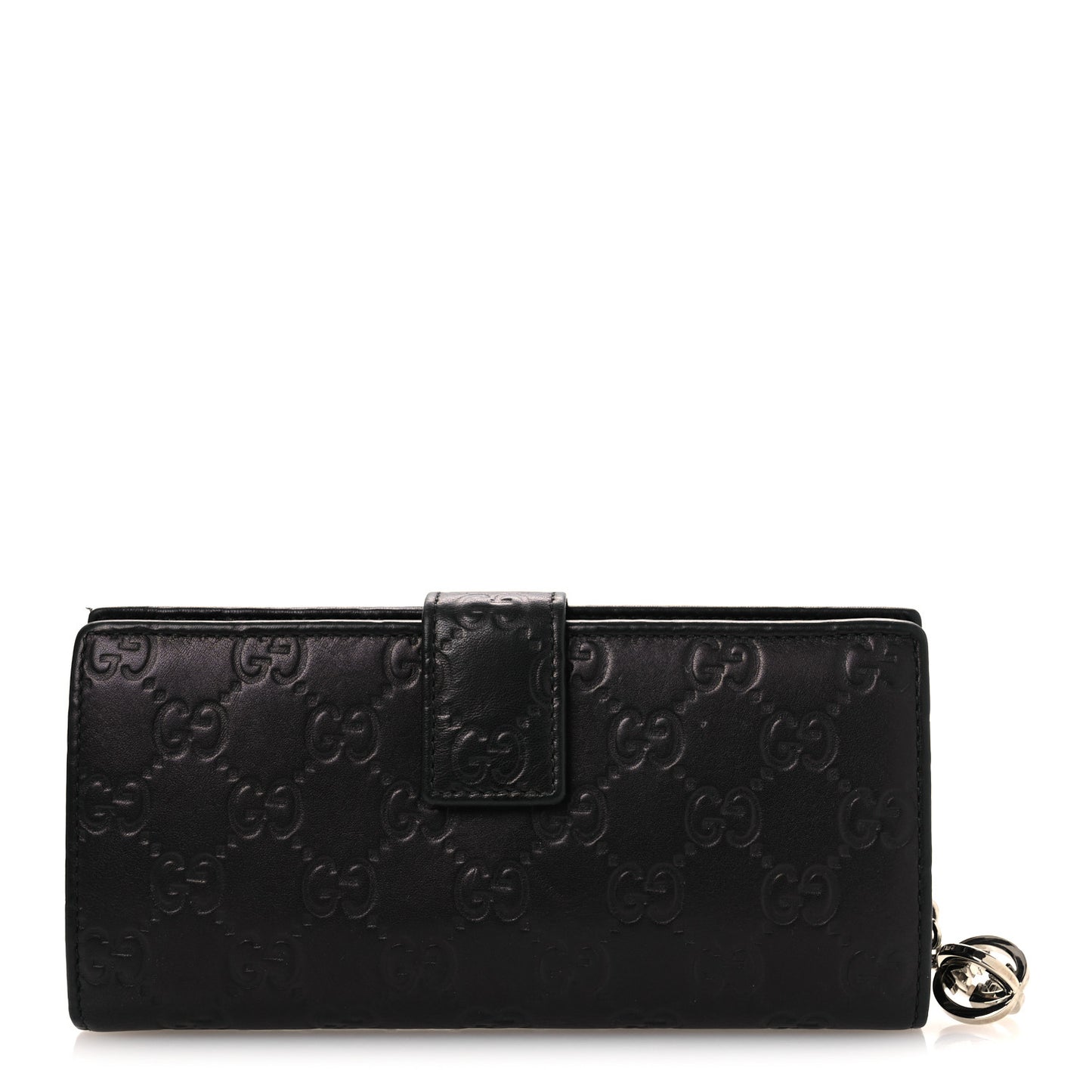 Guccissima Twins Continental Flap Wallet Black