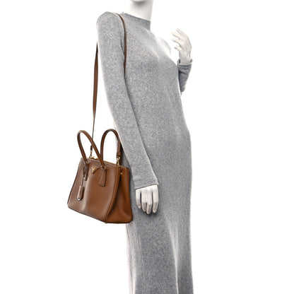 Prada Saffiano Small Galleria Double Zip Tote Caramel 2 of 10