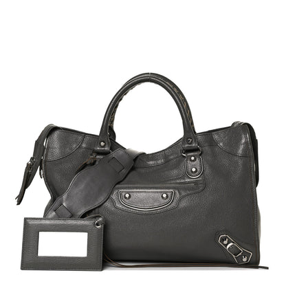 Balenciaga Chevre Silver Metallic Edge Hardware City Gris Acier 1 of 22