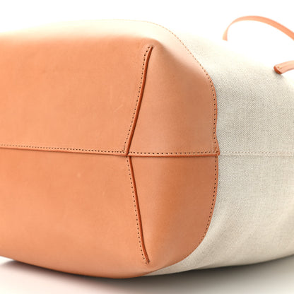 Mansur Gavriel Canvas Calfskin Bucket Bag Creme Cammello 12 of 12