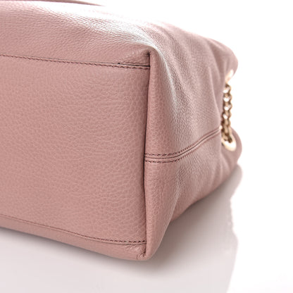 Gucci Pebbled Calfskin Medium Soho Chain Shoulder Bag Dark Cipria 6 of 9
