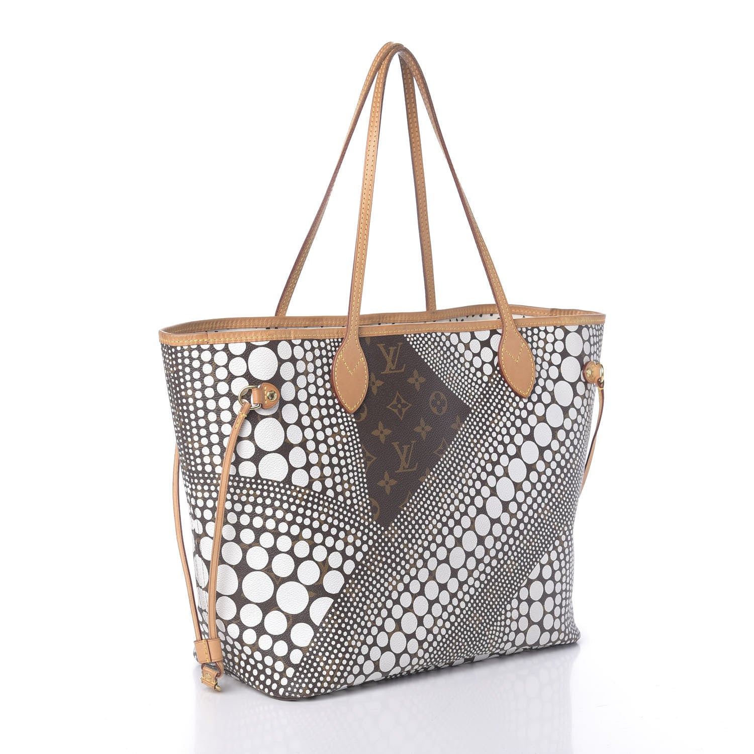 Louis Vuitton Monogram Kusama Waves Neverfull MM White 3 of 9