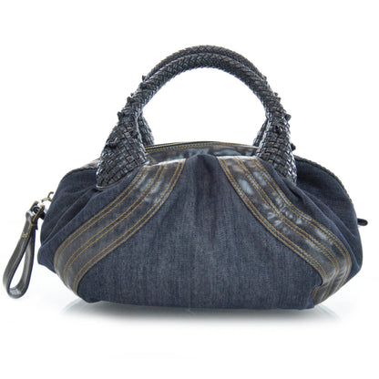 Fendi Denim Spalmati Woven Spy Bowler Blue 1 of 9