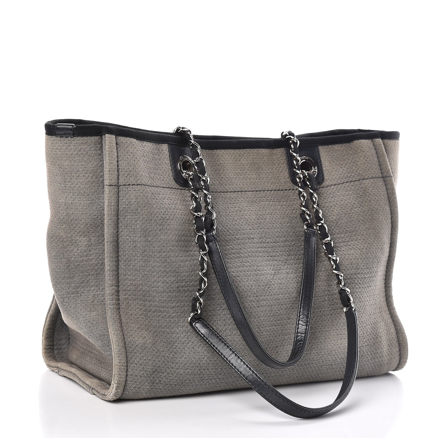 Chanel Canvas Small Deauville Tote Blue 3 of 16