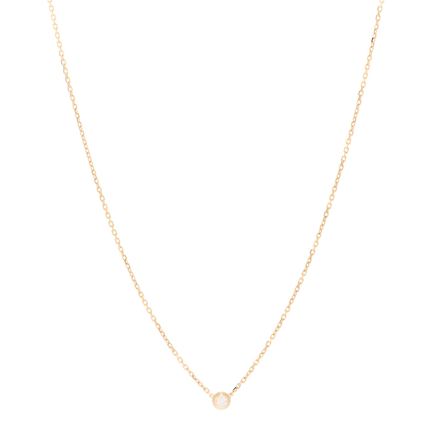18K Yellow Gold Diamond XS D'Amour Pendant Necklace