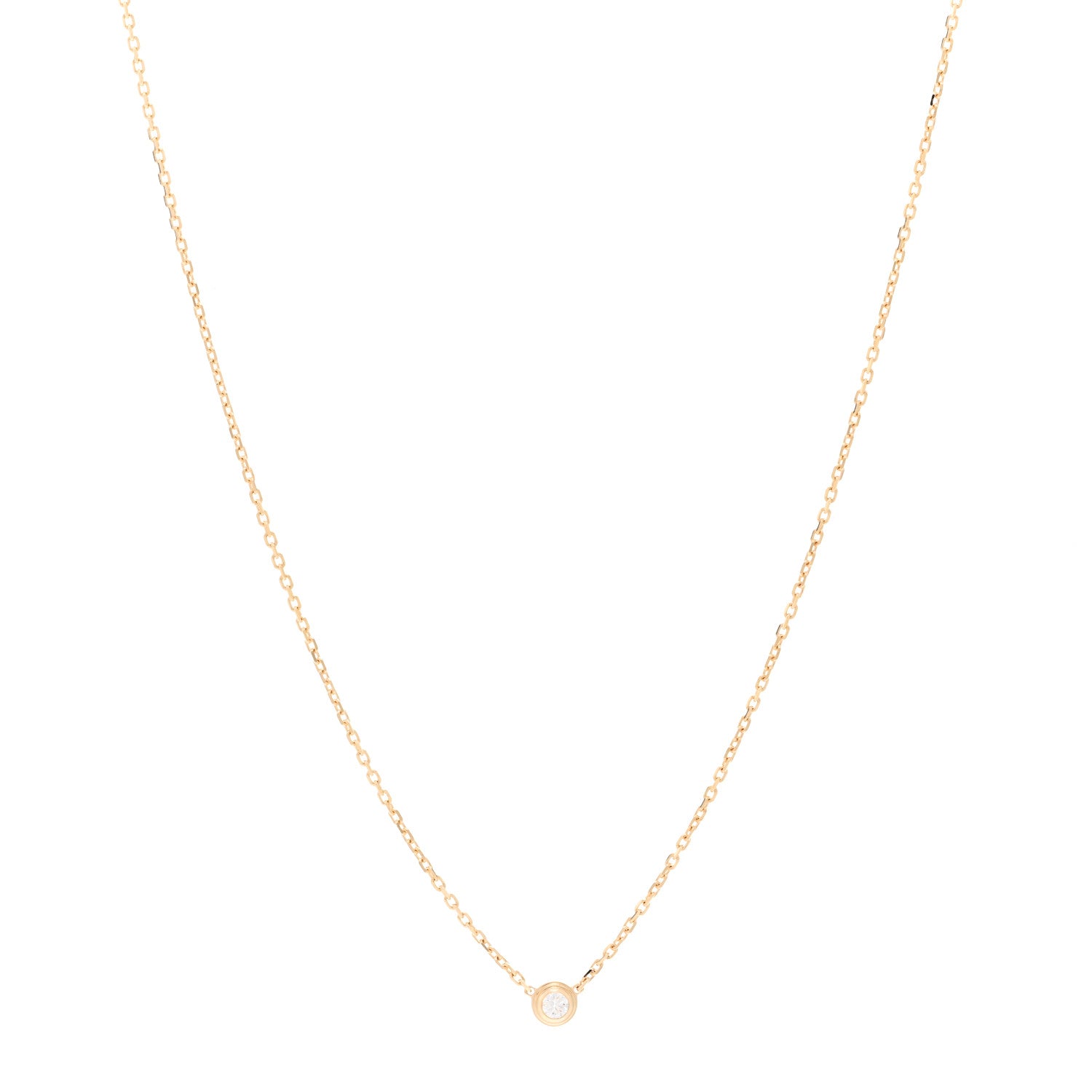 Cartier 18K Yellow Gold Diamond XS D'Amour Pendant Necklace 1 of 5
