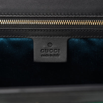 Gucci Suede Patent Web Medium Ophidia Chain Shoulder Bag New Shamarock Black 8 of 10