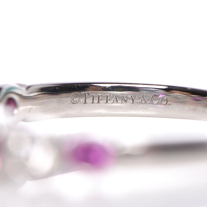 Tiffany Platinum Diamond Pink Sapphire Jazz Ring 50.6 5.5 5 of 7