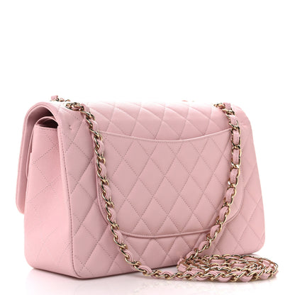 Chanel Caviar Quilted Jumbo Double Flap Light Pink 2 of 10