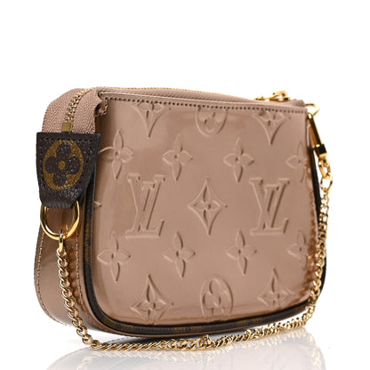 Louis Vuitton Metallic Vernis Mini Pochette Accessories Rose Gold 2 of 7