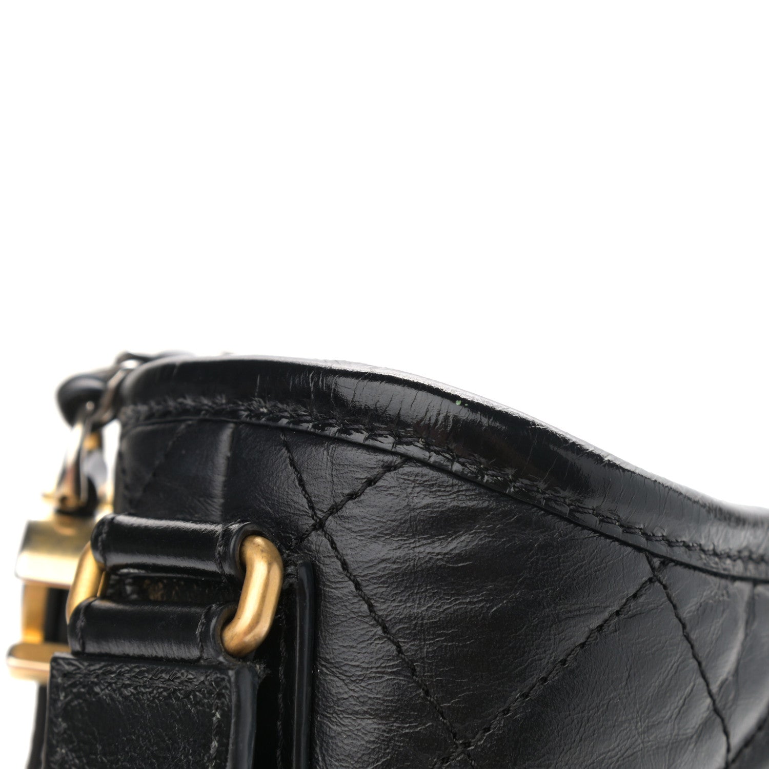 Chanel Aged Calfskin Quilted Small Gabrielle Hobo Black 13 of 13