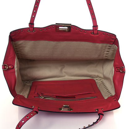 Valentino Garavani Vitello Medium Rockstud All Over Tote Cyclamin 5 of 14