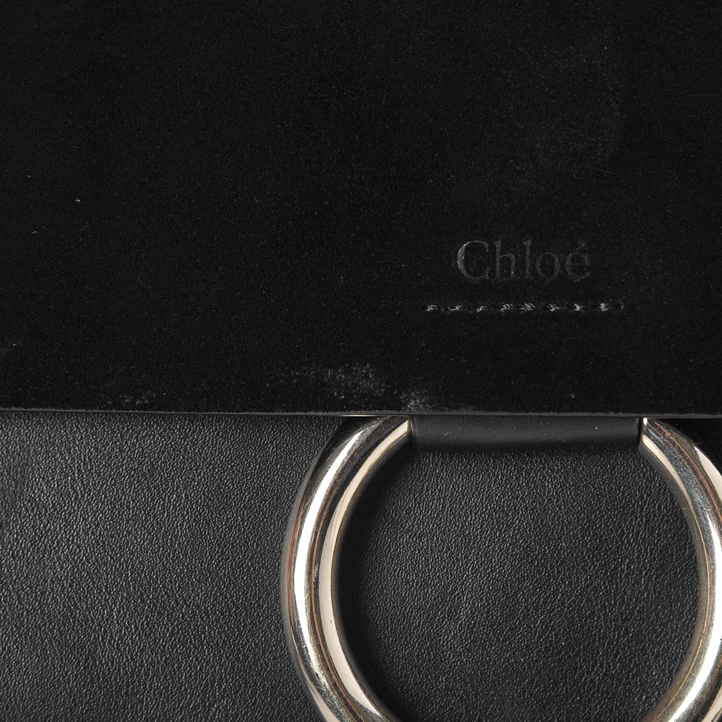 Suede Calfskin Small Faye Shoulder Bag Black