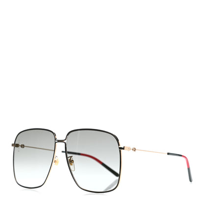 Gucci Rectangular Frame Interlocking G Sunglasses GG0394S Green Red 1 of 4