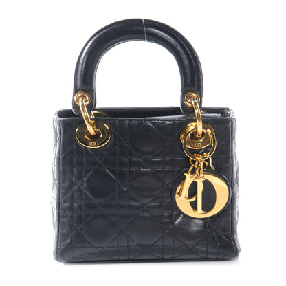 Christian Dior Lambskin Cannage Mini Lady Dior Black 1 of 7