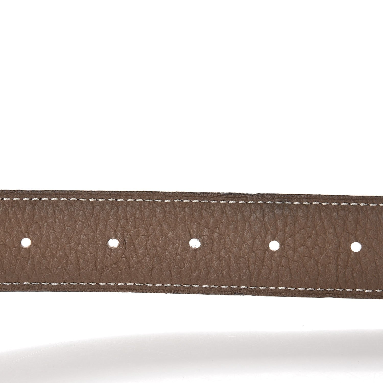 Hermes Box Togo 32mm H Belt 100 Black Etoupe 5 of 10
