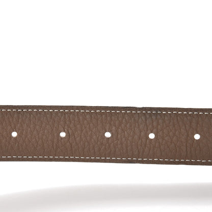 Hermes Box Togo 32mm H Belt 100 Black Etoupe 5 of 10