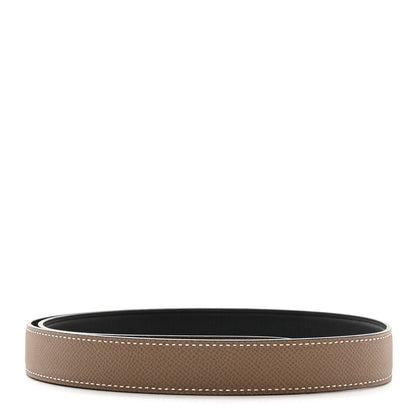 Hermes Swift Epsom 24mm Belt Strap 75 30 Black Etoupe 2 of 6