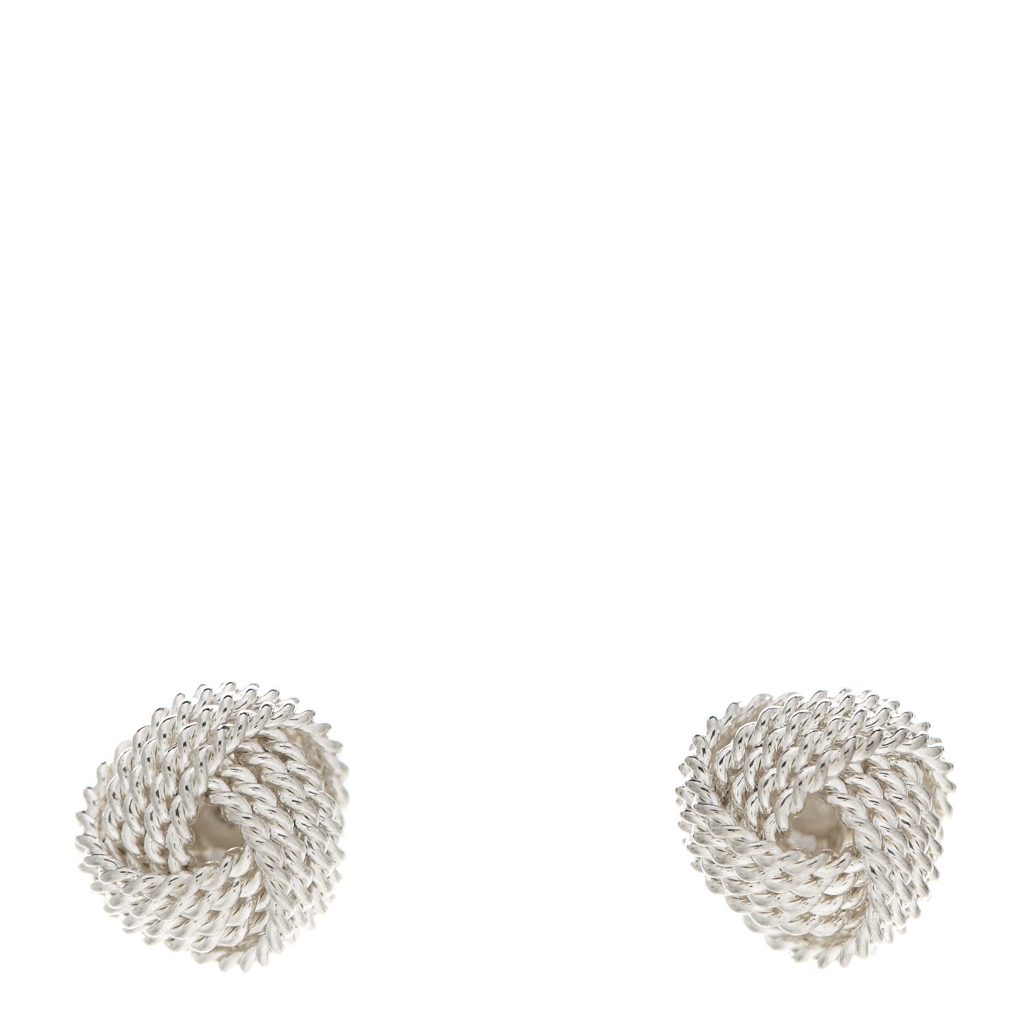 Tiffany Sterling Silver Twist Knot Earrings 1 of 5