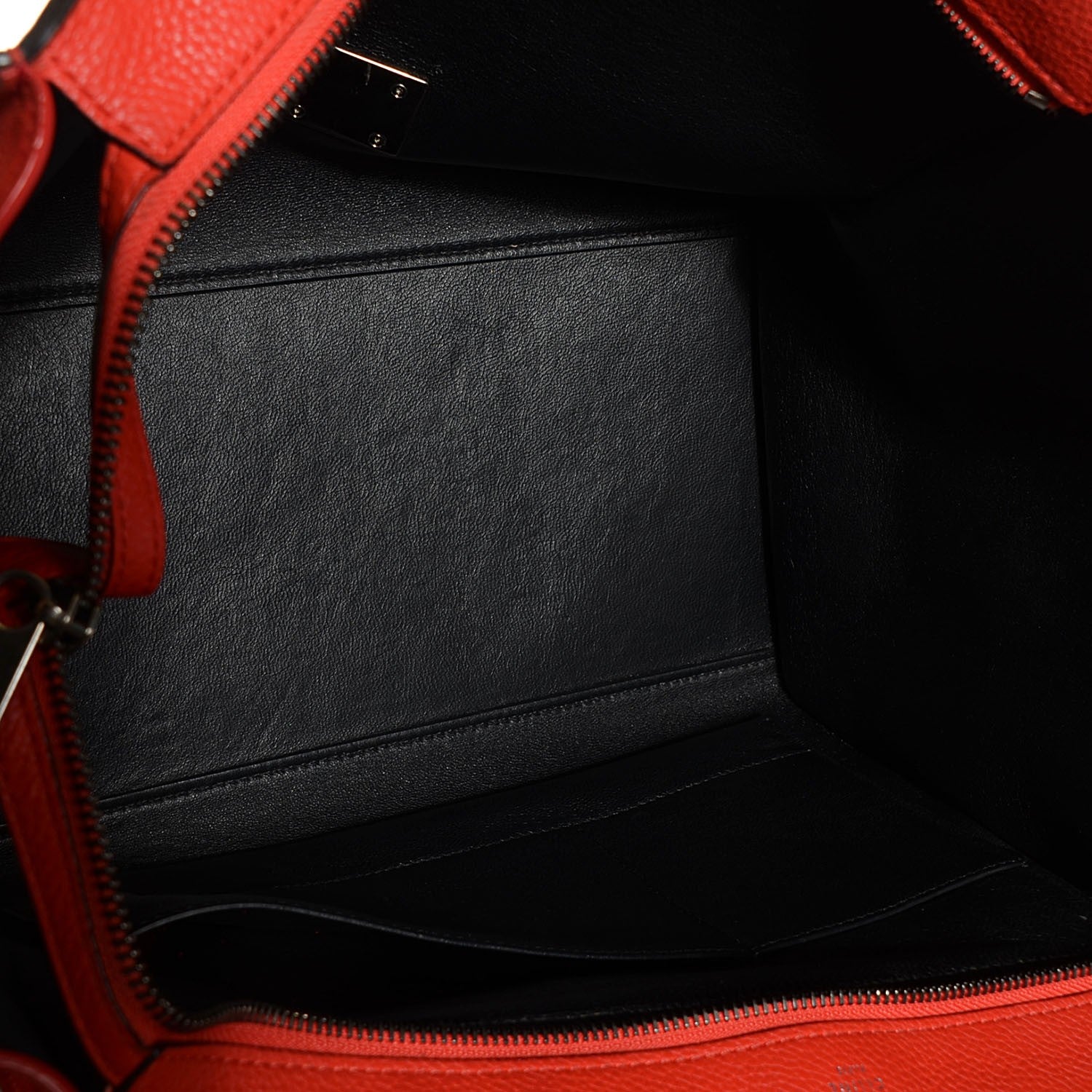 Celine Drummed Calfskin Suede Medium Trapeze Vermillion 5 of 8