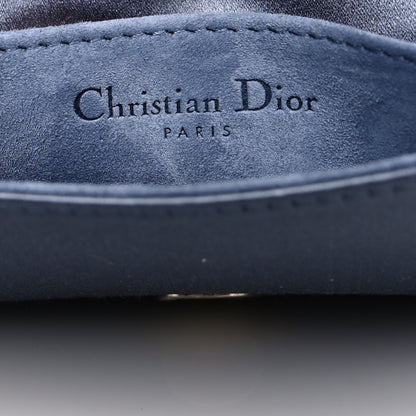 Christian Dior Satin Cannage Lady Dior Clutch Blue 9 of 12