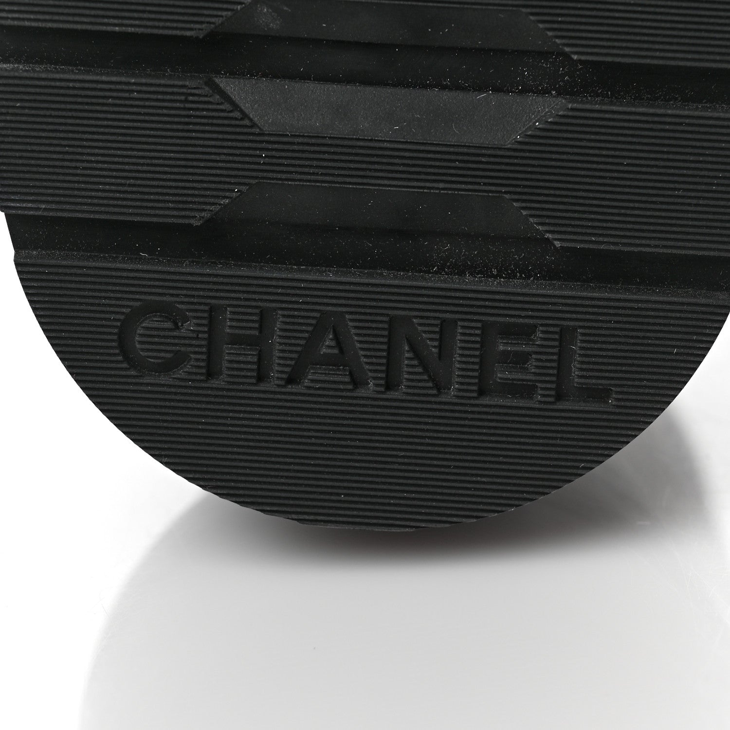 Chanel Shiny Goatskin Calfskin Quilted Lace Up Combat Boots 37 Black White 6 of 10