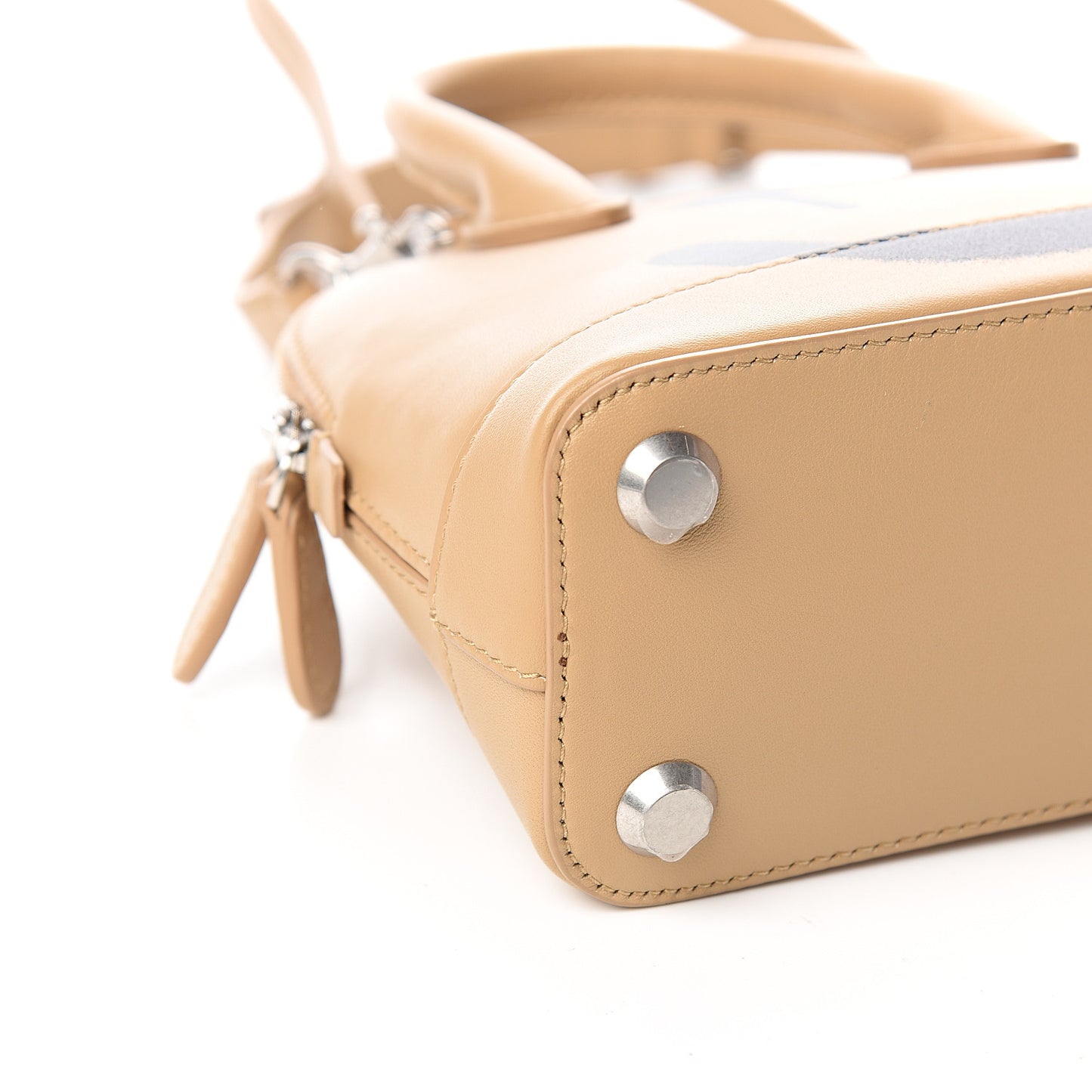 Calfskin Happy Sad XXS Ville Top Handle Bag Light Brown