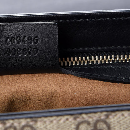 Gucci GG Supreme Monogram Calfskin Medium Padlock Shoulder Bag Beige Black Cuir 8 of 8