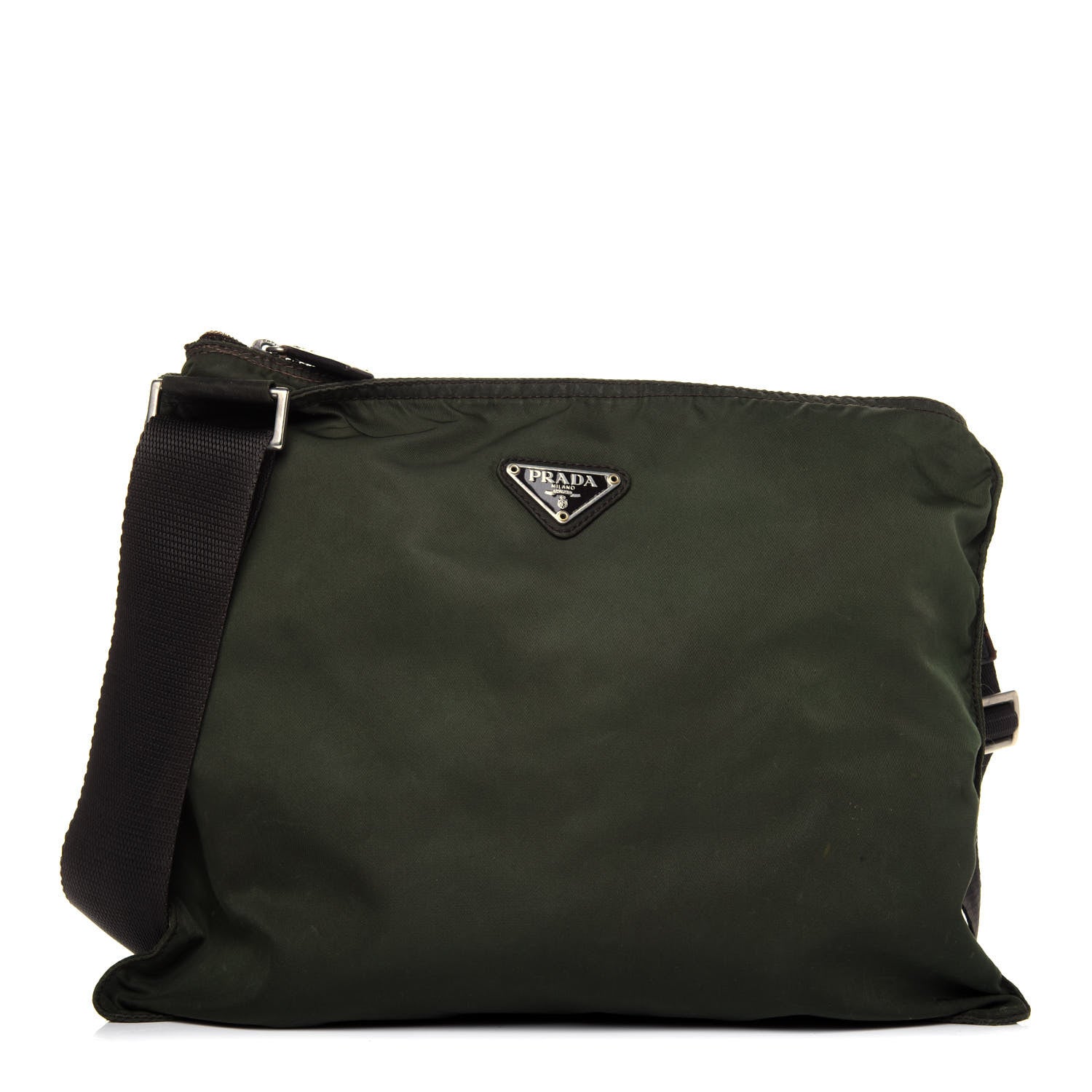 Prada Nylon Vela Flat Messenger Bag Mimetico 1 of 22