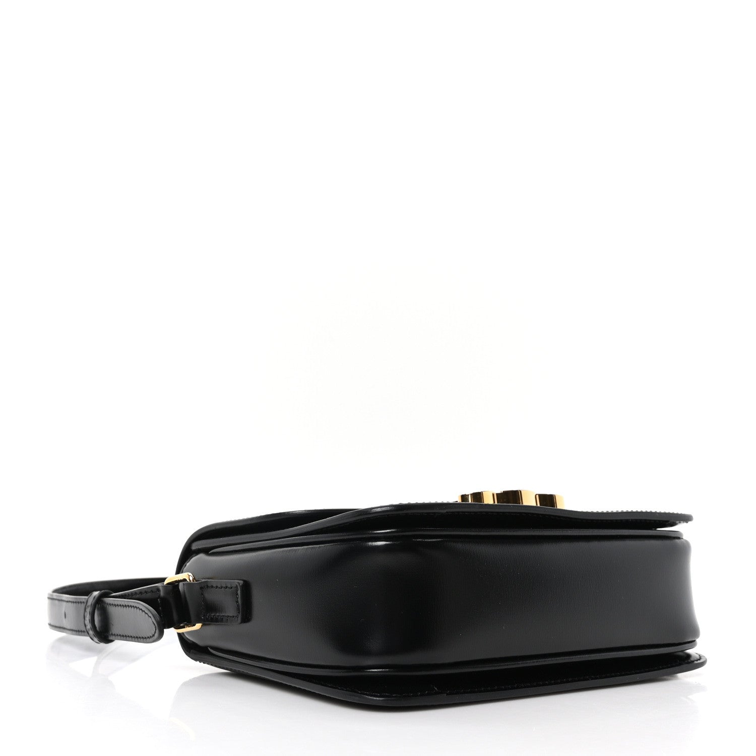 Celine Shiny Calfskin Teen Triomphe Black 4 of 10