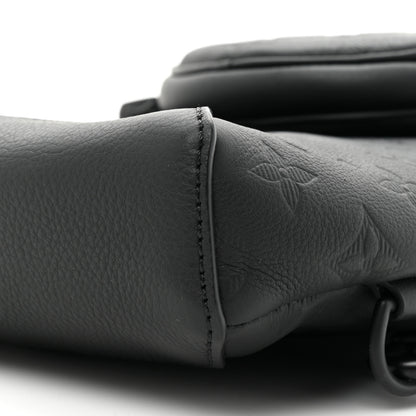 Louis Vuitton Calfskin Shadow Monogram Duo Slingbag Black 8 of 9