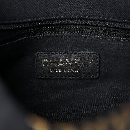 Chanel Denim Quilted Denim Mood Large Flap Black Multicolor 7 of 9
