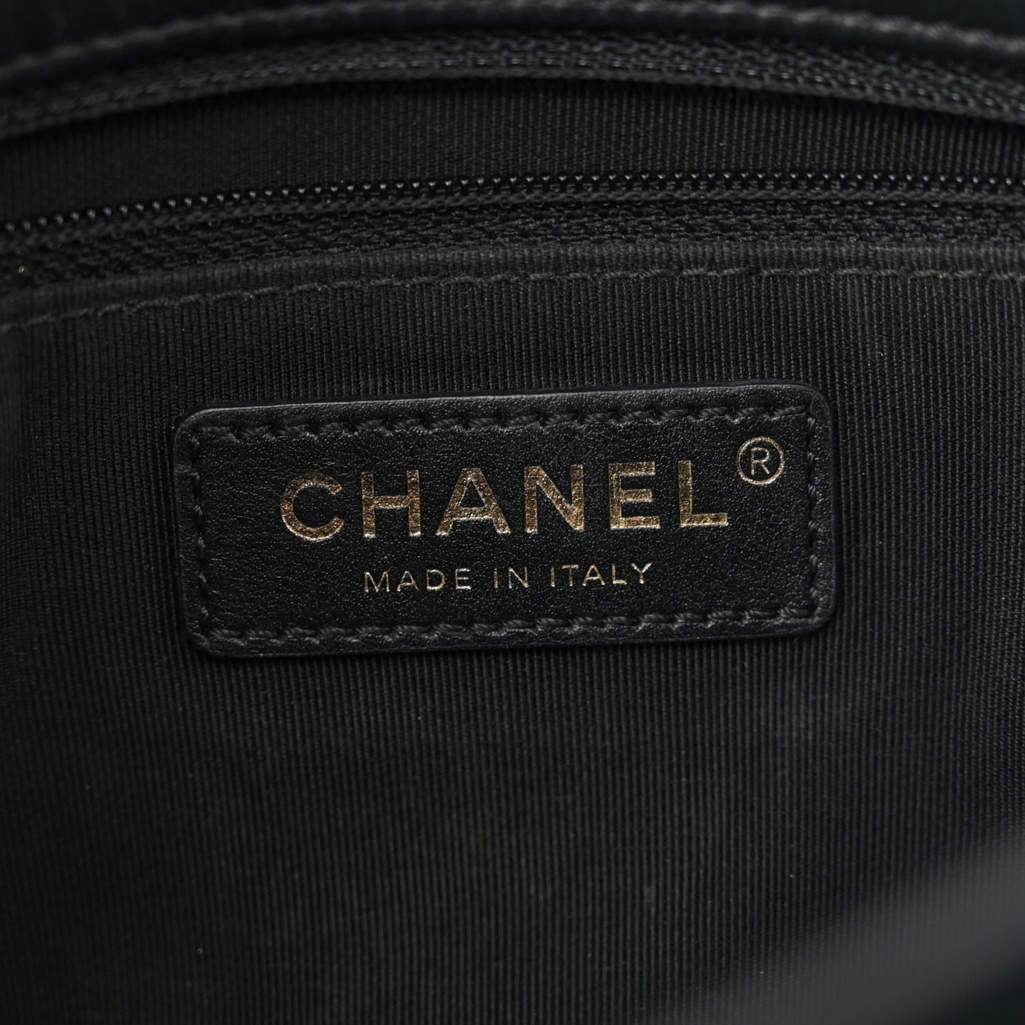 Calfskin Stitched Large Flap Black