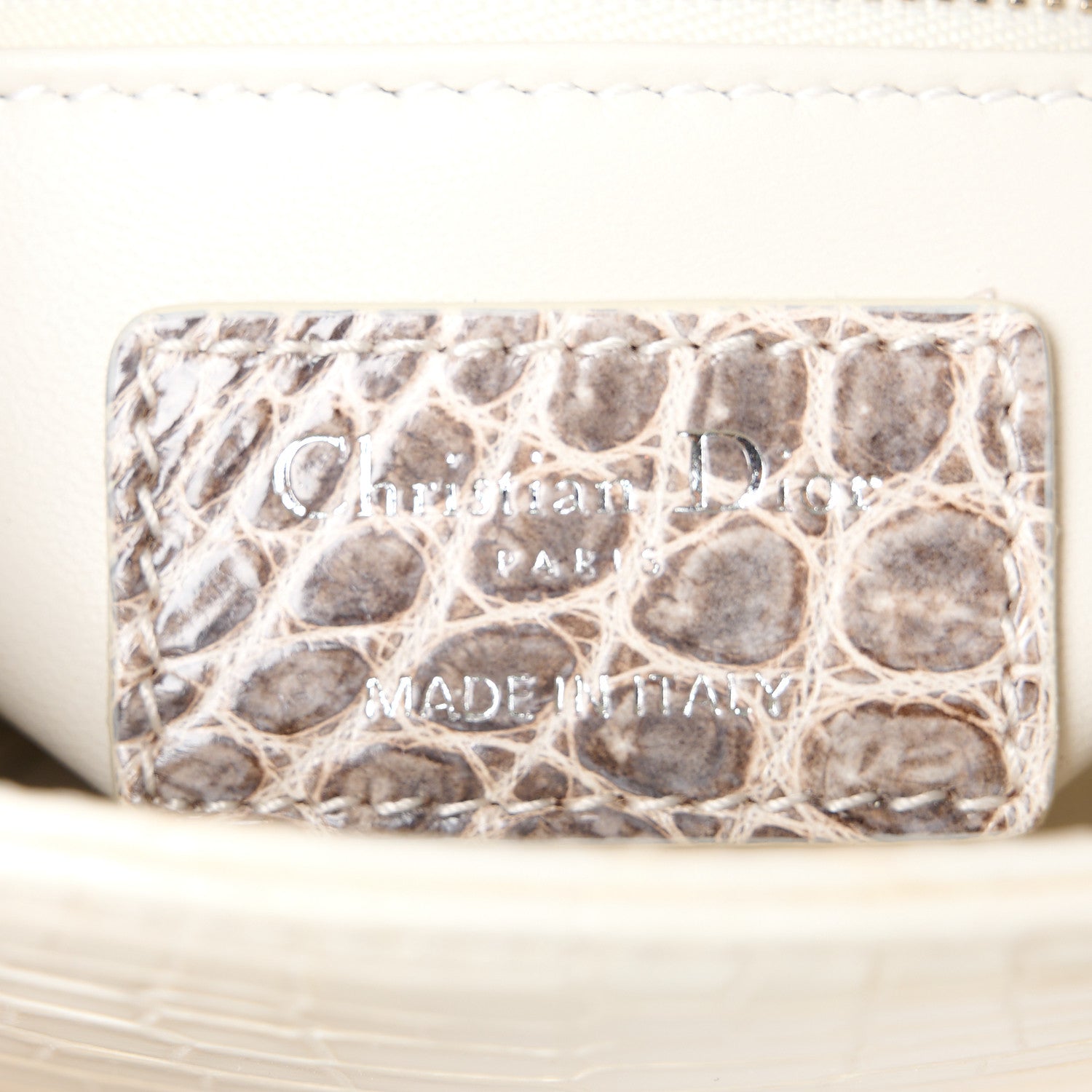 Christian Dior Niloticus Crocodile Himalaya Mini Lady Dior White 6 of 11
