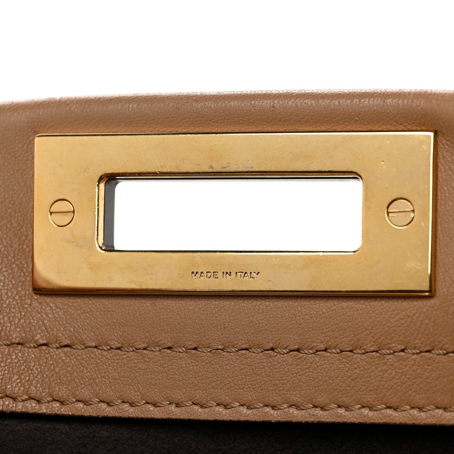 Vitello Seta Medium Peekaboo Iconic Satchel Cuoio