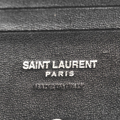 Saint Laurent Lambskin Y Quilted Monogram Loulou Flap Wallet Black 7 of 11
