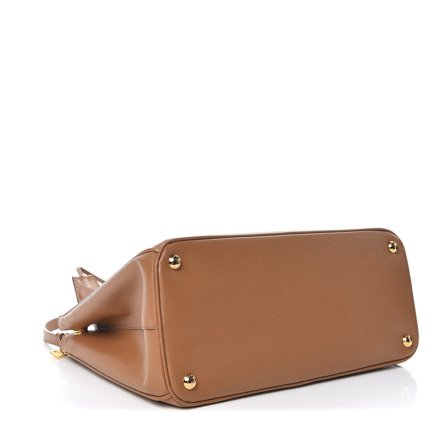 Saffiano Medium Galleria Double Zip Tote Caramel