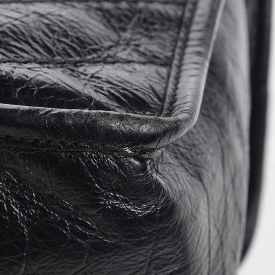 Saint Laurent Crinkled Calfskin Matelasse Monogram Medium Niki Chain Satchel Black 11 of 13