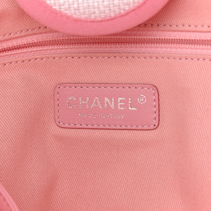 Chanel Woven Straw Raffia Medium Deauville Tote Pink 6 of 10