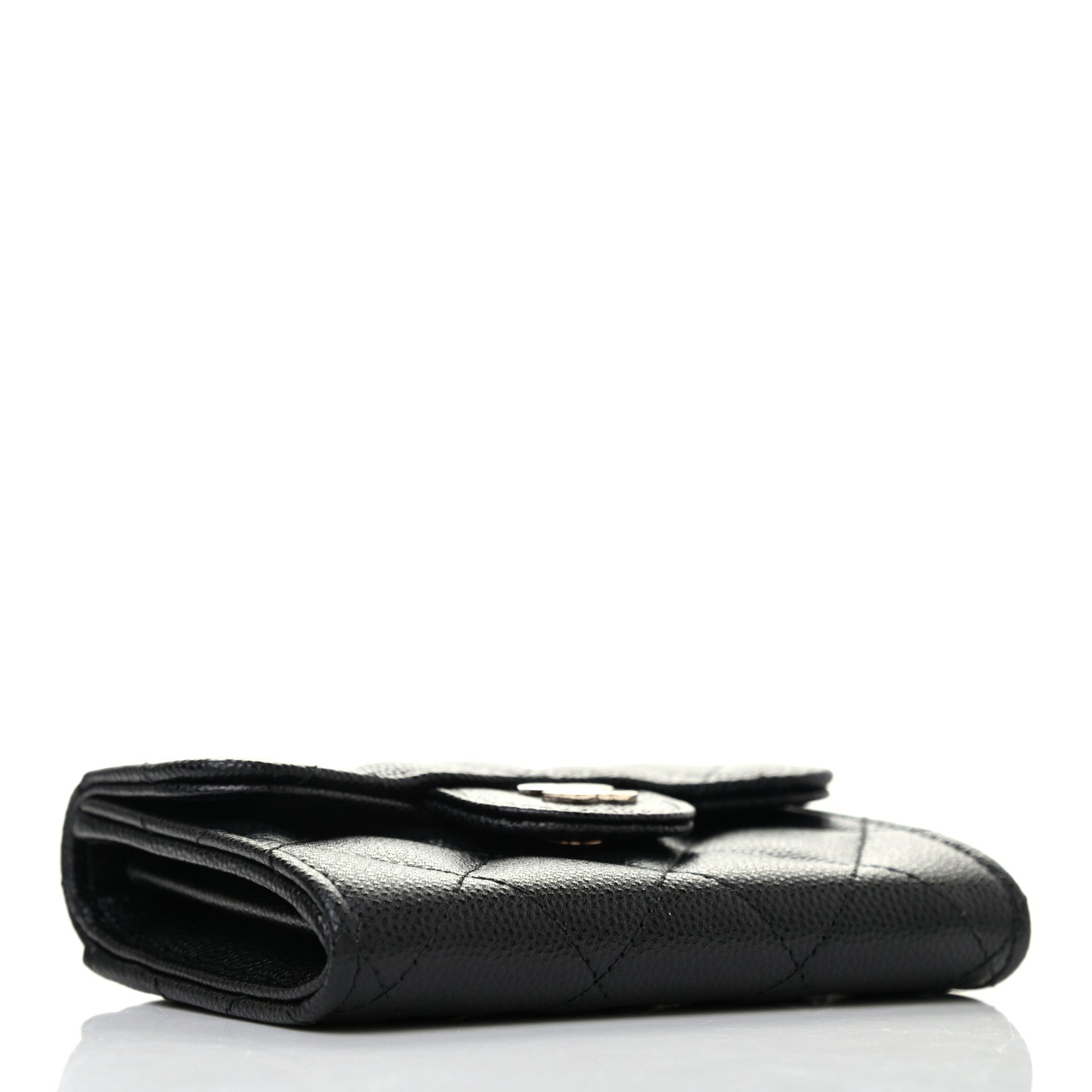 Chanel Caviar Quilted Flap Card Holder Wallet Black 3 of 6