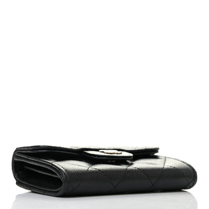 Chanel Caviar Quilted Flap Card Holder Wallet Black 3 of 6