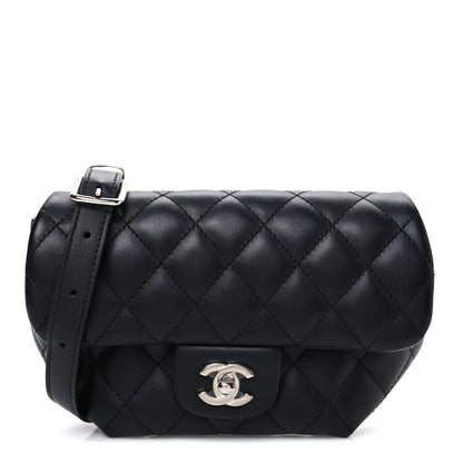 Chanel Calfskin Quilted CC Uniform Flap Belt Bag Black 1 of 10